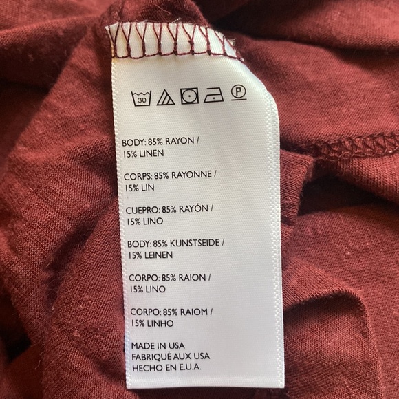 (A56) NEW Free People Beach tiered Burgundy Maxi Dress with drop back, NWOT, XS - Picture 7 of 8